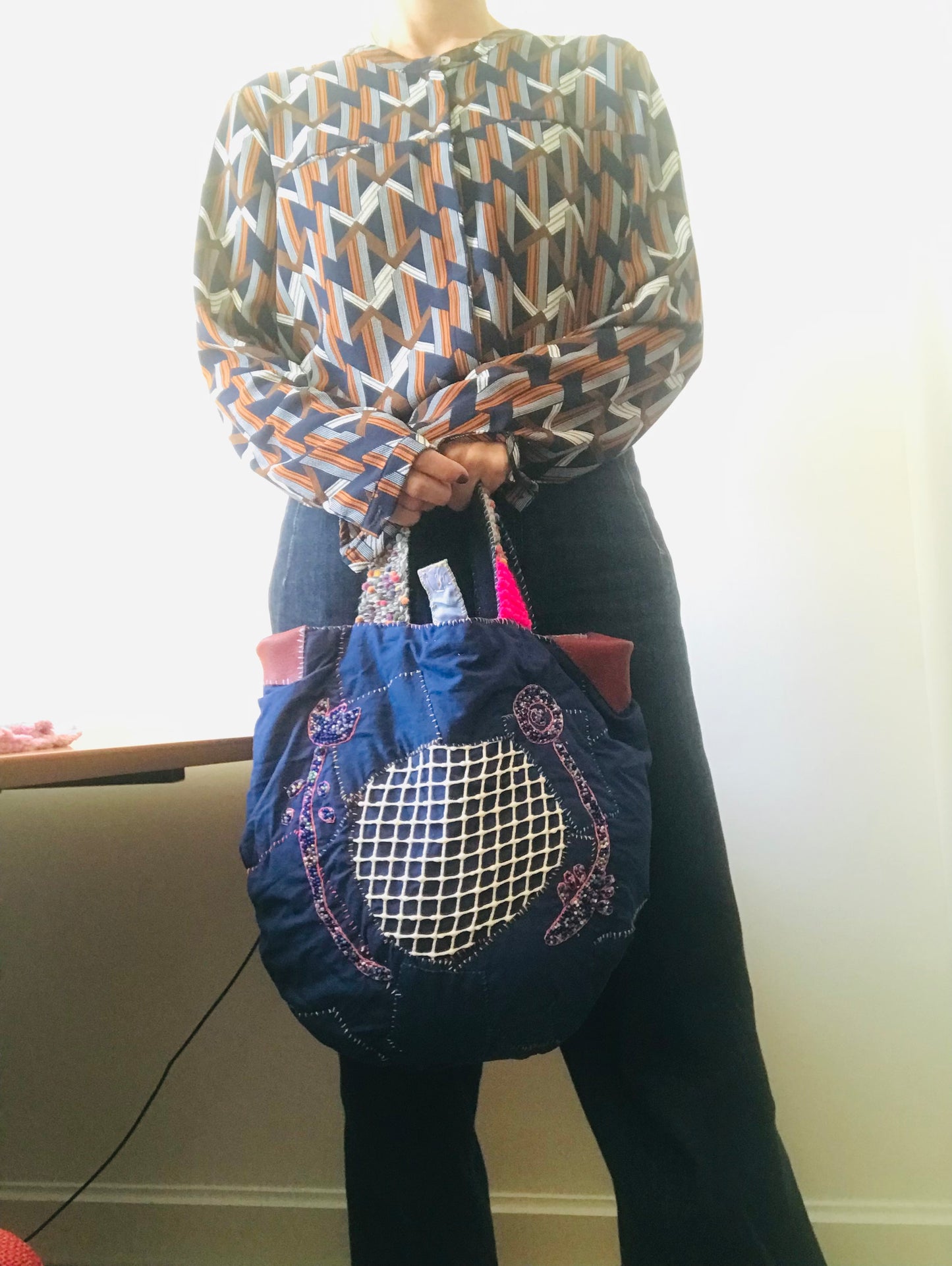 Bag Hand Sewn Bag Fabric Slow Fashion Handmade 1898