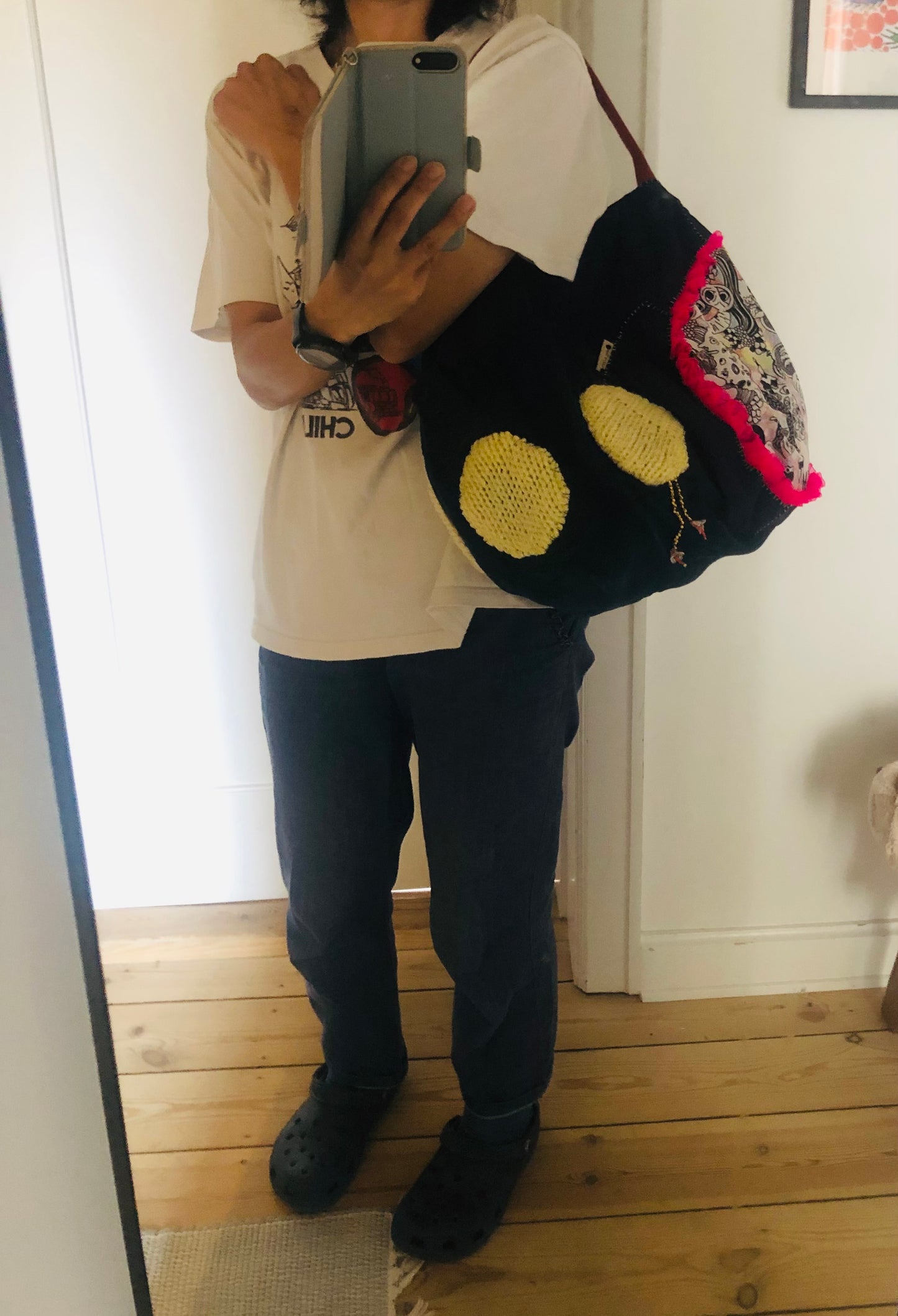 Bag 手縫いのバッグ 布製 トートバッグ スローファッション ハンドメイド 2464