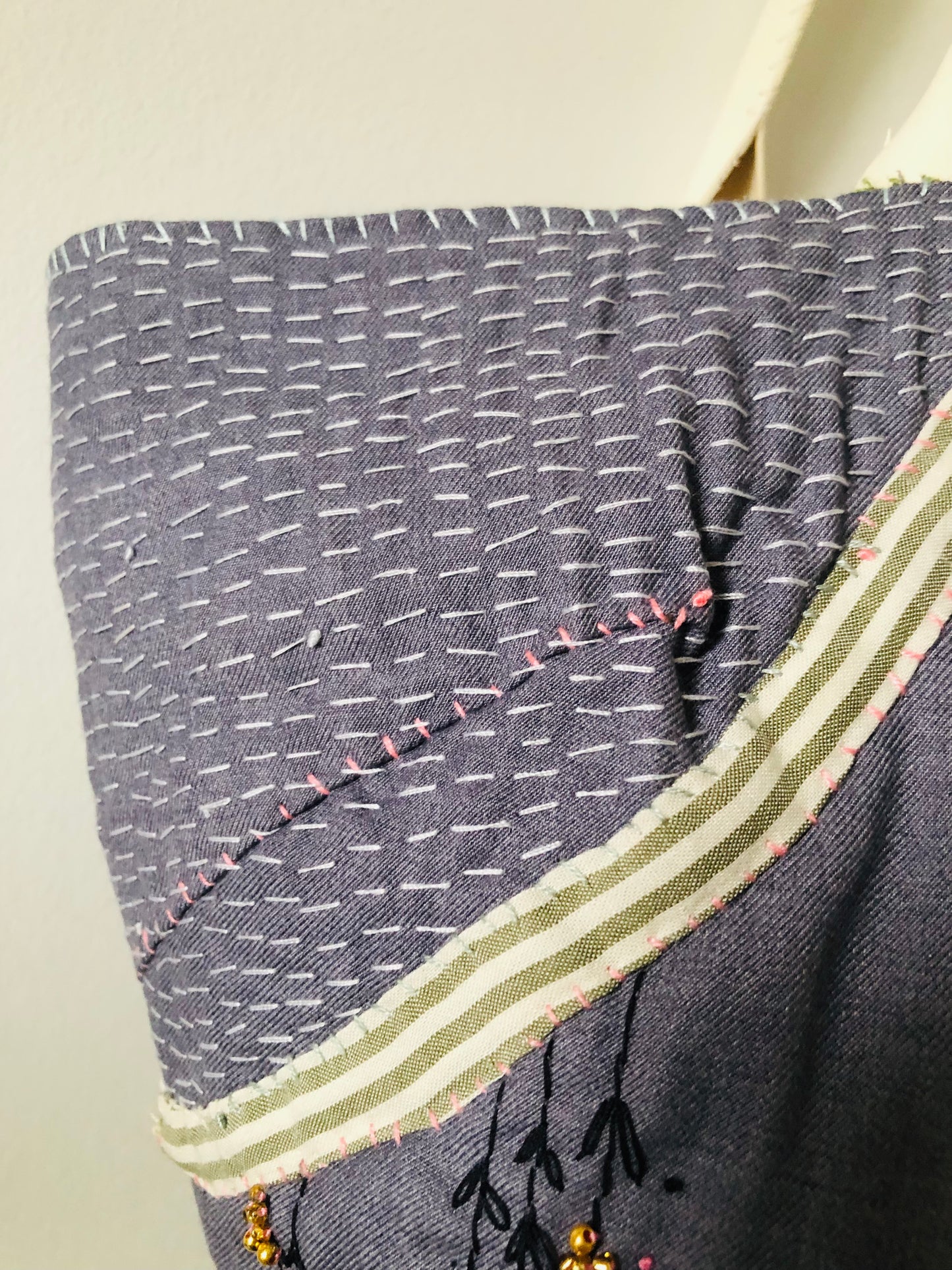 Bag 手縫いのバッグ 布製 トートバッグ スローファッション ハンドメイド 2501