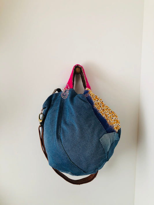 Bag 手縫いのバッグ 布製 トートバッグ スローファッション ハンドメイド 2504