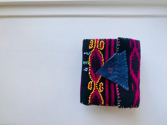 Wallet Fabric Wallet Handmade Hand-sewn Embroidered Patchwork Bi-fold 2075