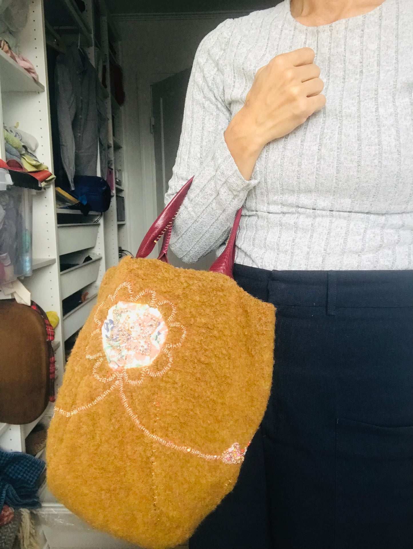 Bag 手縫いのバッグ 布製 スローファッション ハンドメイド 1864