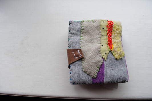 Wallet Cloth Wallet Handmade Hand Sewn Embroidered Patchwork Bifold 1650