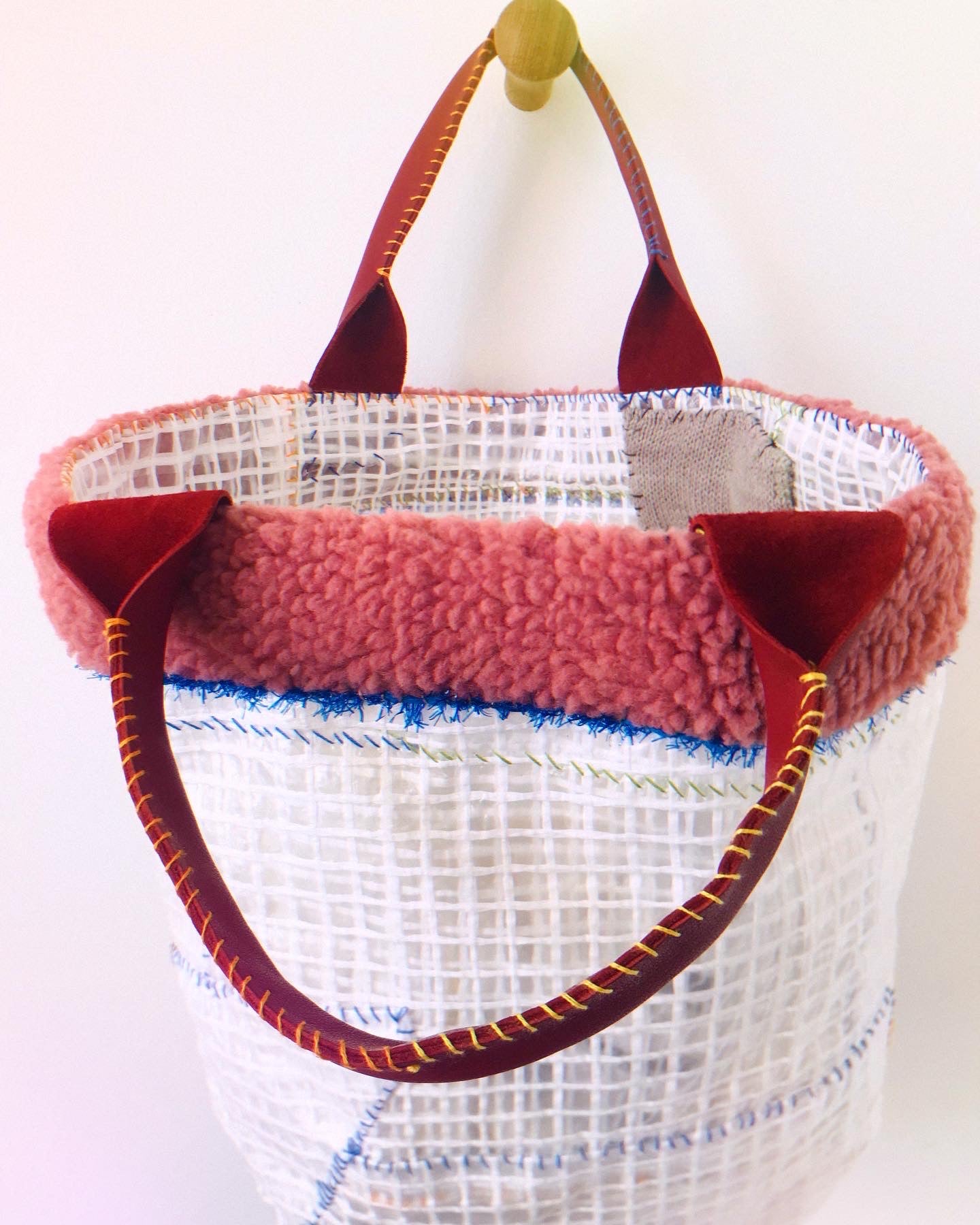 Bag Hand-sewn bag Fabric Vinyl Slow fashion Handmade 2031