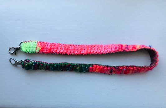 Camera Strap (short) strap Hand Knitted Strap Thin Hand Sewn Cloth Yarn Shoulder Strap Slow Fashion Handmade 1771