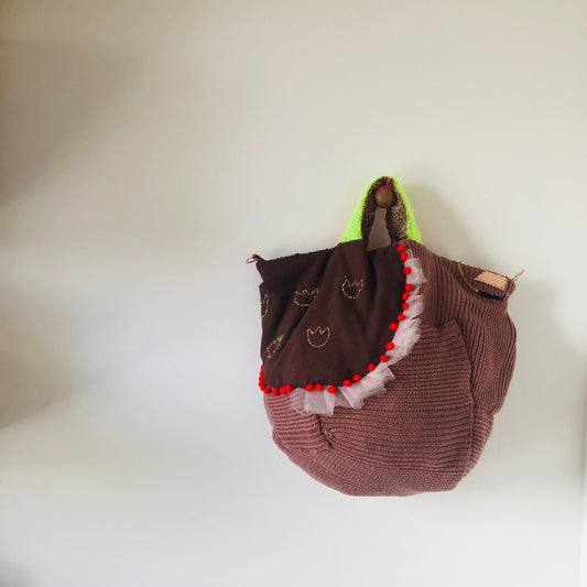 Bag 手縫いのバッグ 布製 トートバッグ スローファッション ハンドメイド 2410