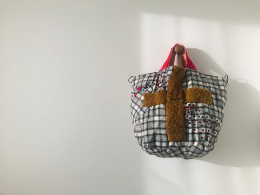 Bag 手縫いのバッグ 布製 スローファッション ハンドメイド 1929