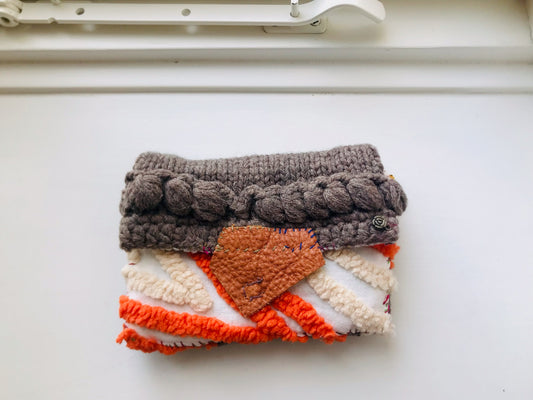 Wallet Hand-sewn Beaded Fabric Slow Fashion Handmade 2082