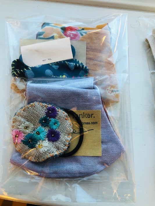 Hemimasset - accessories, hair ties, hand-sewn masks, fabric, slow fashion, handmade - 2451