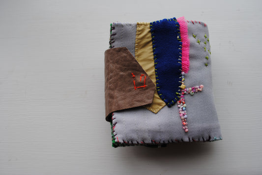 Wallet Cloth Wallet Handmade Hand Sewn Embroidered Patchwork Bifold 1650