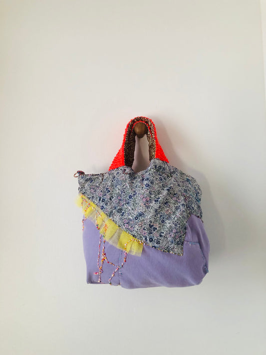 Bag 手縫いのバッグ 布製 トートバッグ スローファッション ハンドメイド 2406