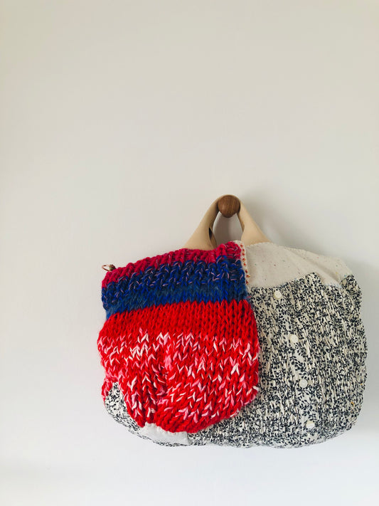 Bag 手縫いのバッグ 布製 トートバッグ スローファッション ハンドメイド 2544