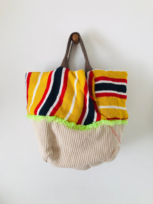 Bag 手縫いのバッグ 布製 トートバッグ スローファッション ハンドメイド 2503