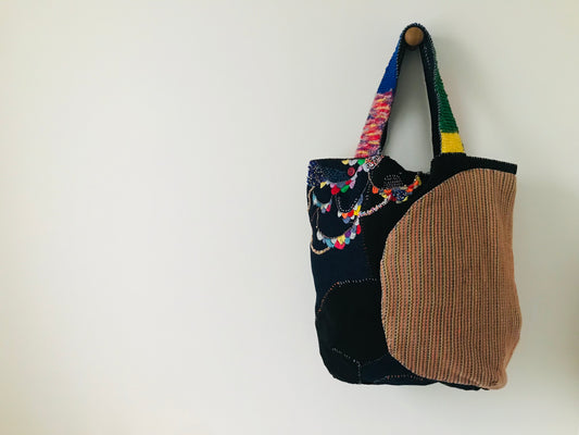 Bag 手縫いのバッグ 布製 スローファッション ハンドメイド 1892