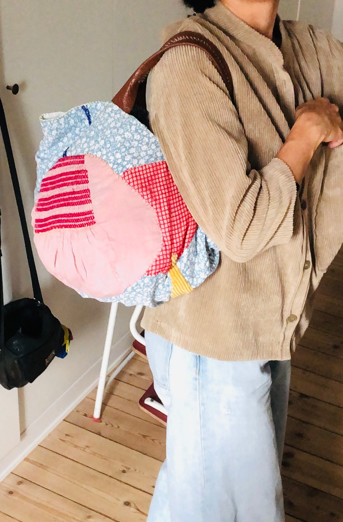 Bag 手縫いのバッグ 布製 トートバッグ スローファッション ハンドメイド 2536