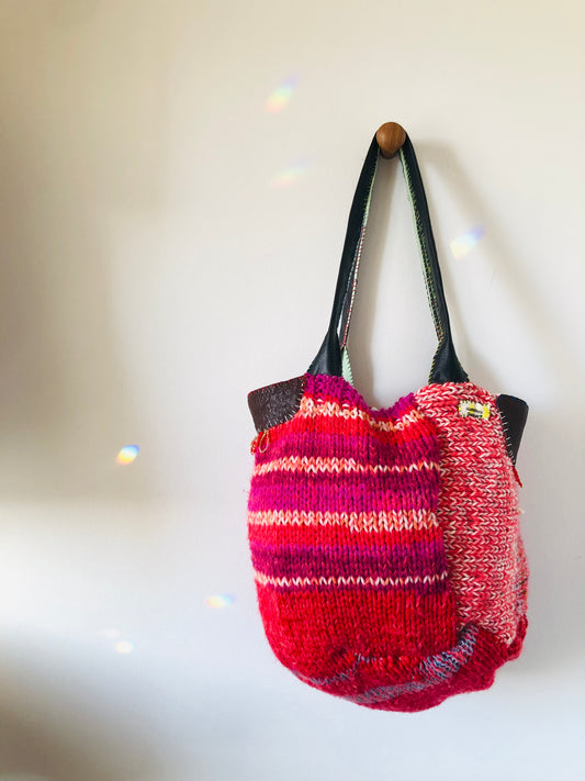 Bag 手縫いのバッグ 布製 トートバッグ スローファッション ハンドメイド 2378