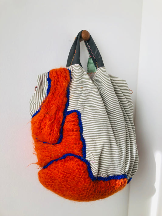 Bag 手縫いのバッグ 布製 トートバッグ スローファッション ハンドメイド 2381