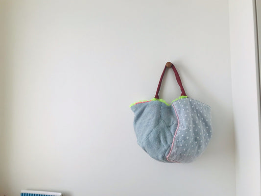 Bag Hand-sewn bag Fabric tote bag Slow fashion Handmade 2064