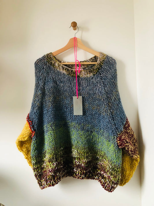 セーター 【抽選販売】 手編み スローファッション ファンシーヤーン oneofakind 2404