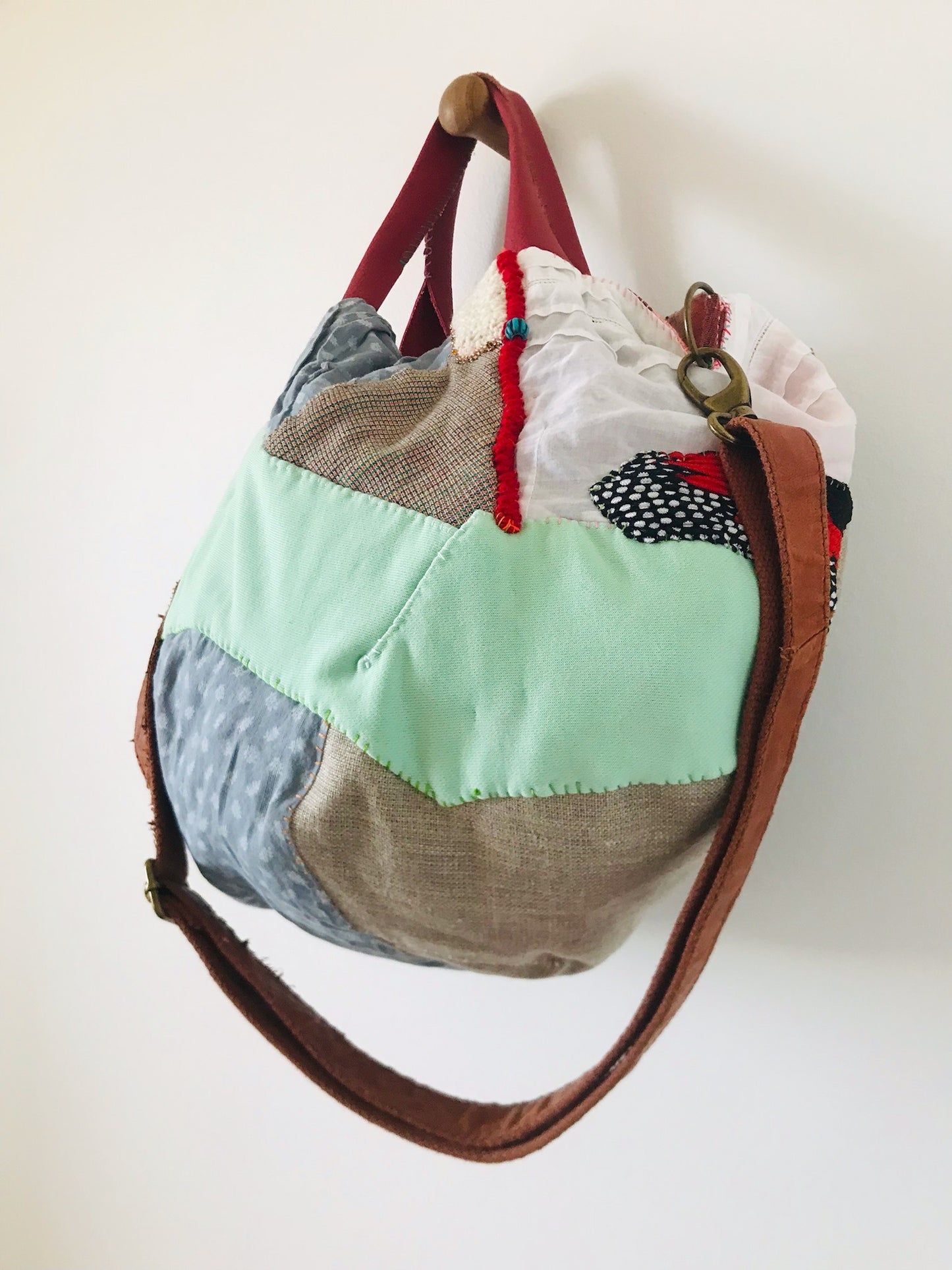 【Reserved items ご予約品】Marghe 様 ご注文品 Bag 手縫いのバッグ 布製 スローファッション ハンドメイド 2078