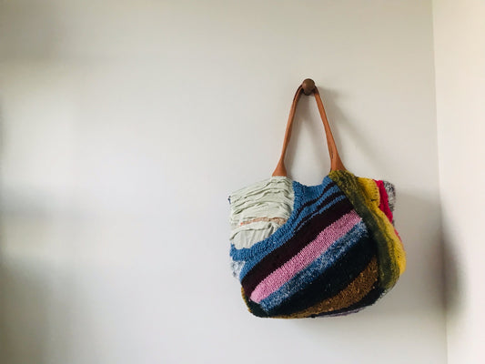 Bag Hand-sewn bag Fabric tote bag Slow fashion Handmade 2086