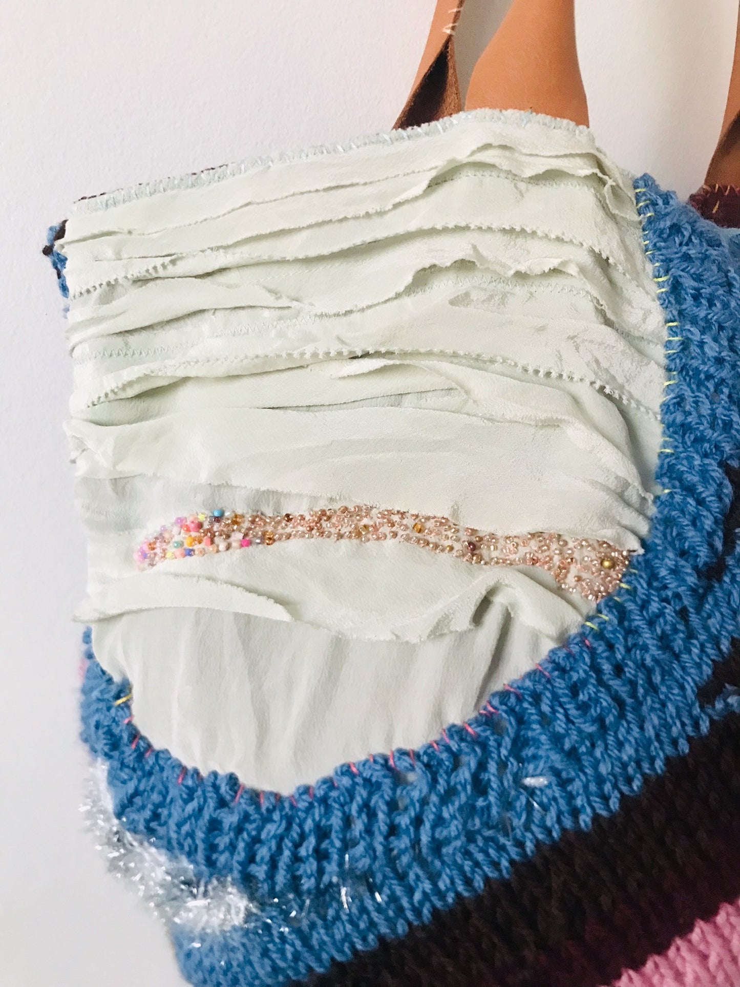 Bag Hand-sewn bag Fabric tote bag Slow fashion Handmade 2086