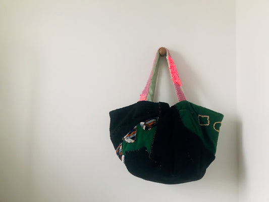 Bag Hand-sewn bag Fabric tote bag Slow fashion Handmade 2098