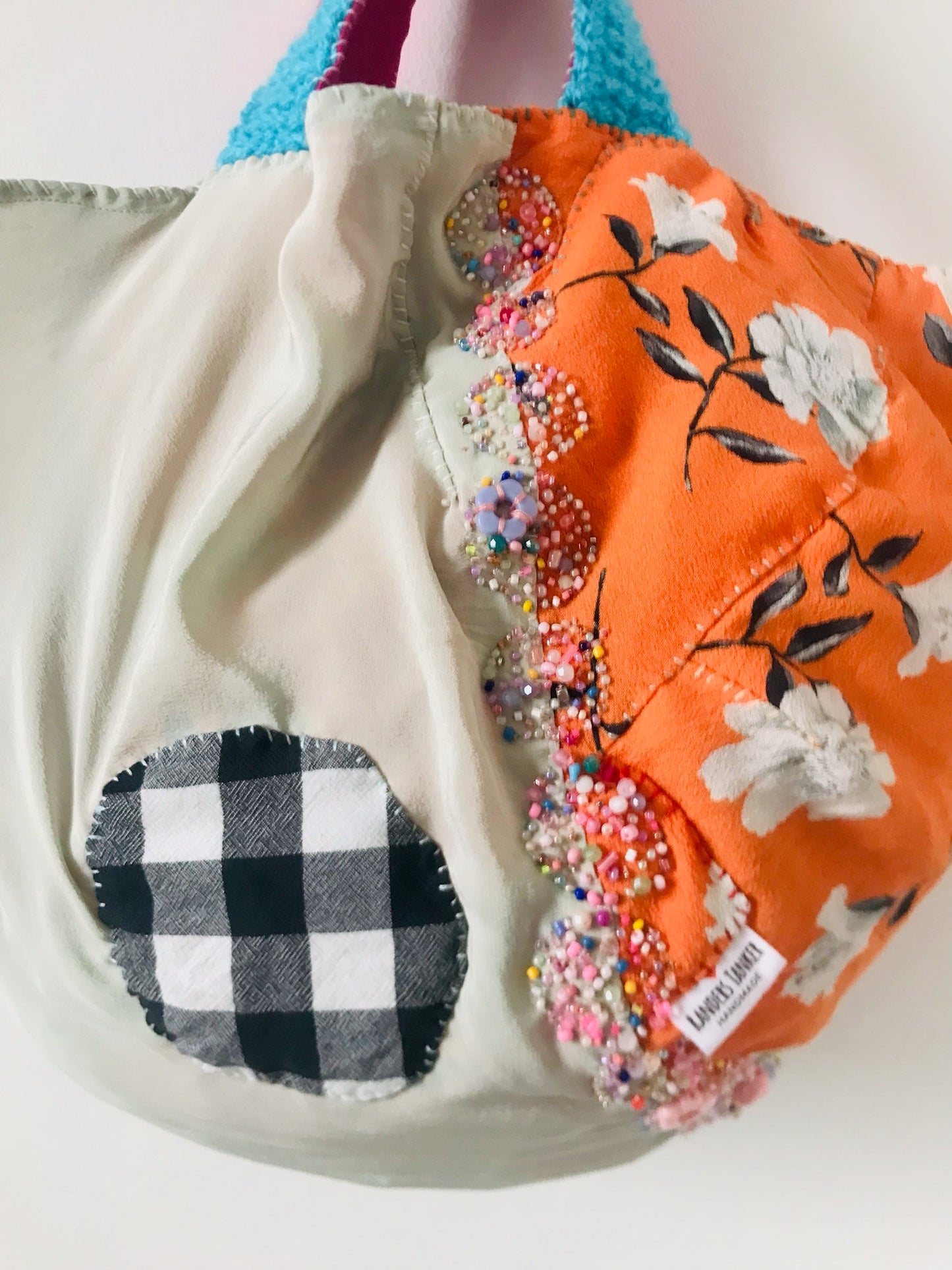 Bag Hand-sewn bag Fabric tote bag Slow fashion Handmade 2081