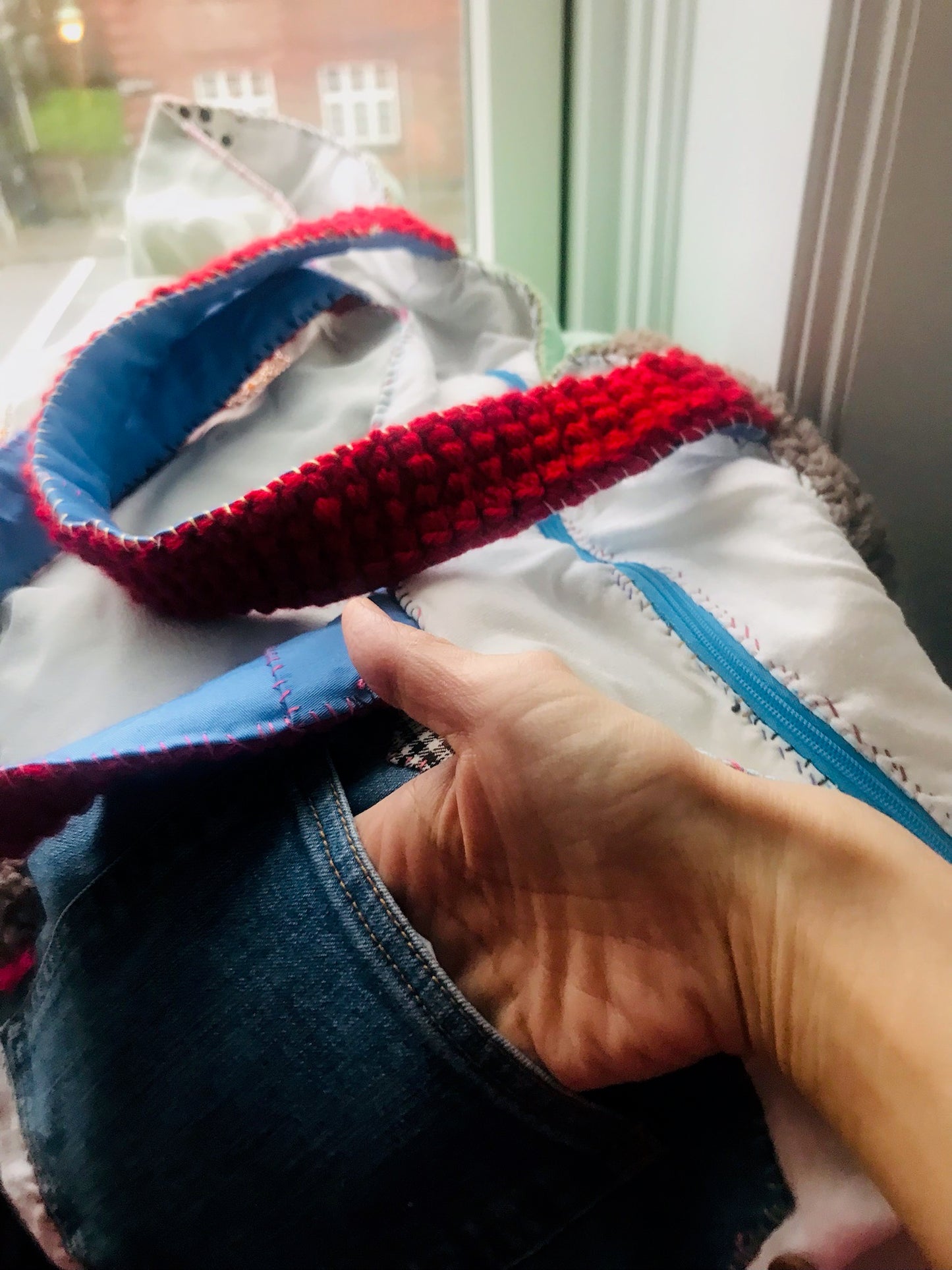 Bag 手縫いのバッグ 布製 トートバッグ スローファッション ハンドメイド 2126