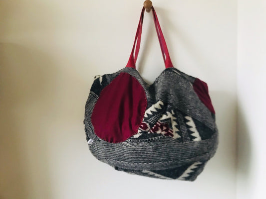 Bag Hand-sewn bag Fabric tote bag Slow fashion Handmade 2139