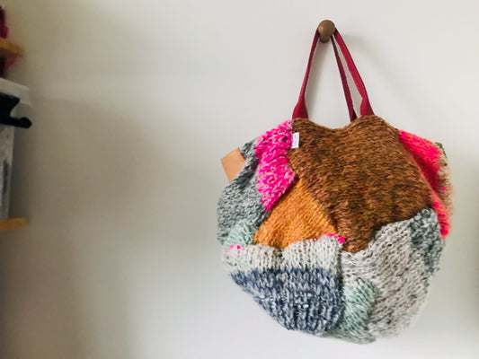 Bag Hand-sewn bag Fabric tote bag Slow fashion Handmade 2136