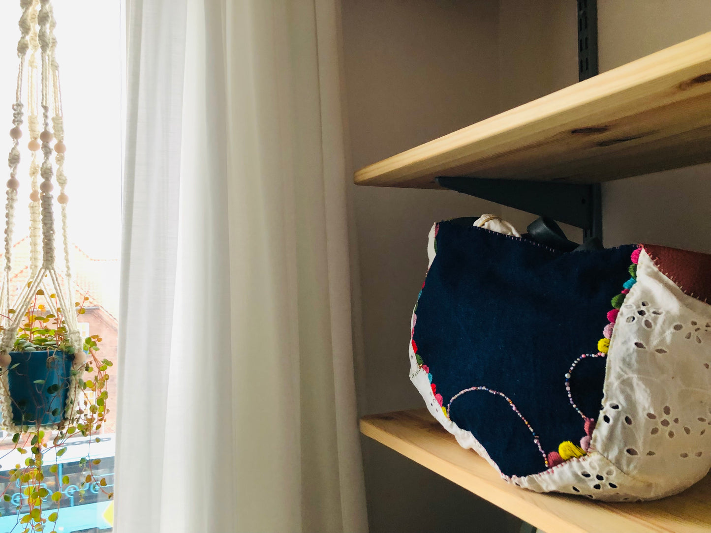 Bag Hand-sewn bag Fabric tote bag Slow fashion Handmade 2169