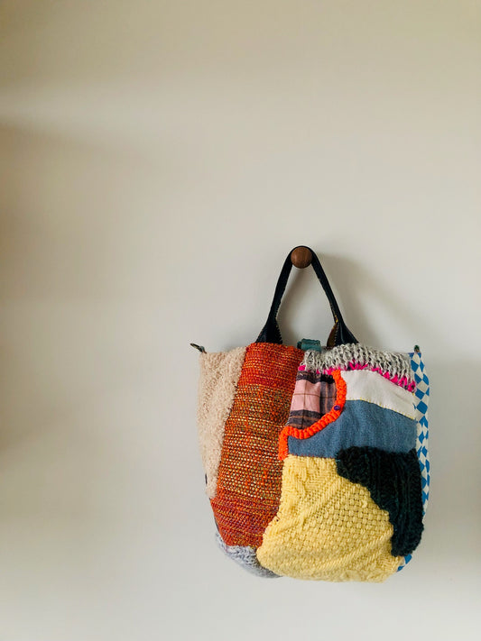 Bag Hand-sewn bag Fabric tote bag Slow fashion Handmade 2174