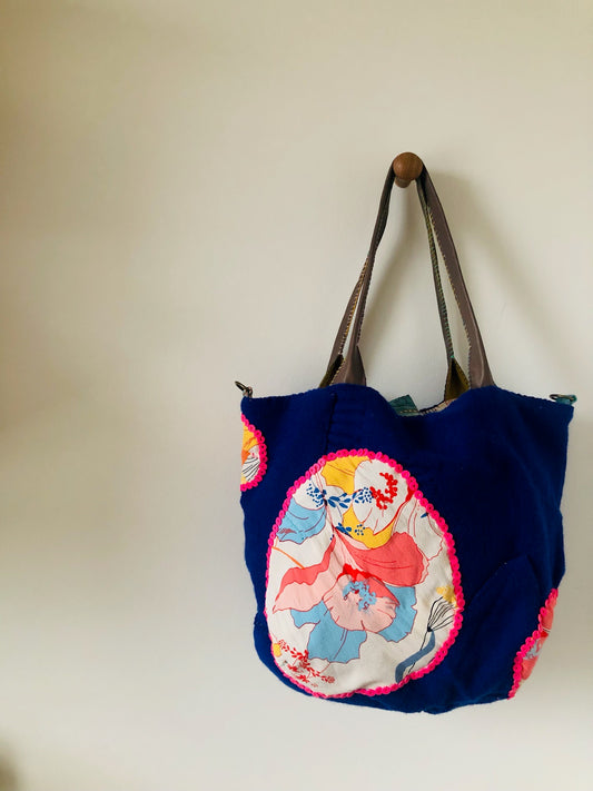 Bag Hand-sewn bag Fabric tote bag Slow fashion Handmade 2175