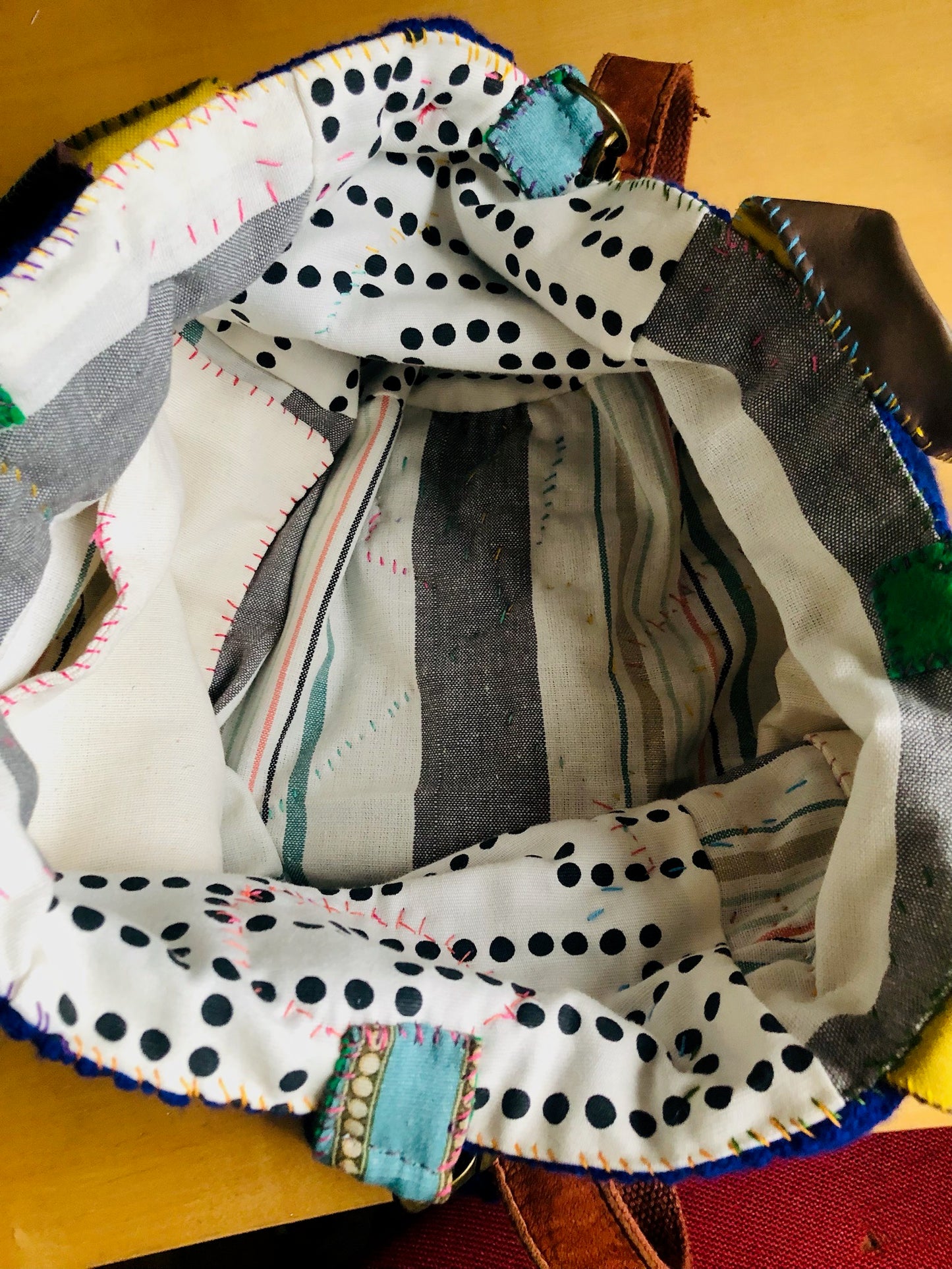 Bag Hand-sewn bag Fabric tote bag Slow fashion Handmade 2175