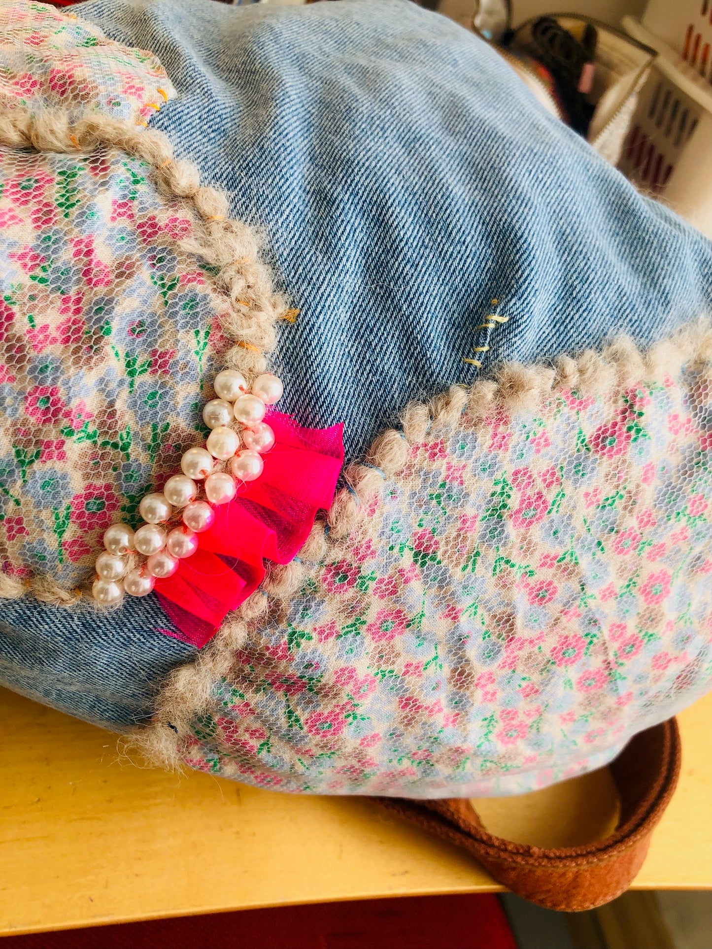 Håndsyet stoftaske Slow Fashion Håndlavet 2178