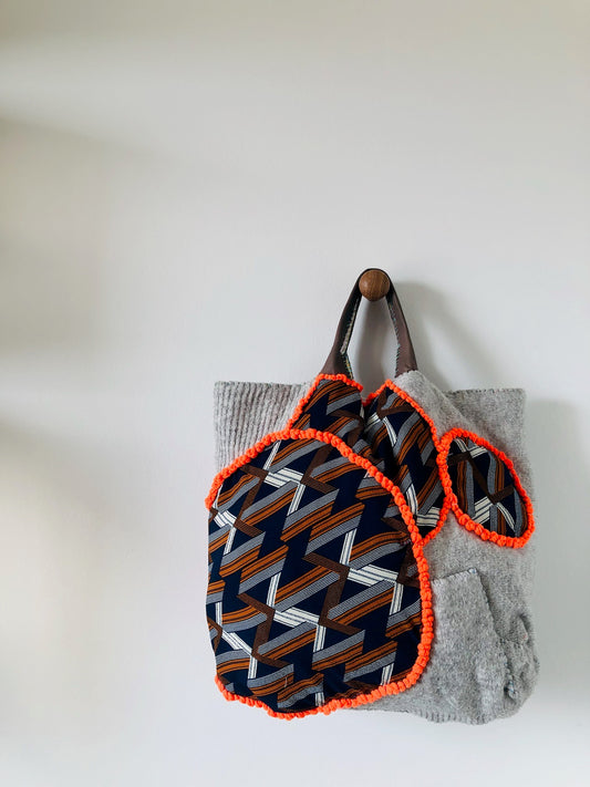 Bag Hand-sewn bag Fabric tote bag Slow fashion Handmade 2184