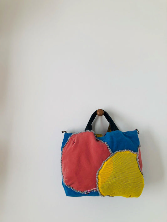 【予約済み】 usako様 ストラップも。Bag 手縫いのバッグ 布製 トートバッグ スローファッション ハンドメイド 2192