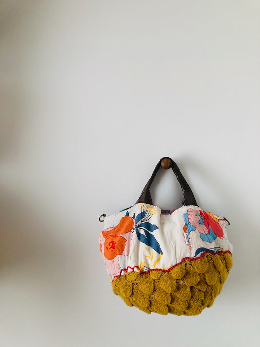 Bag 手縫いのバッグ 布製 トートバッグ スローファッション ハンドメイド 2215