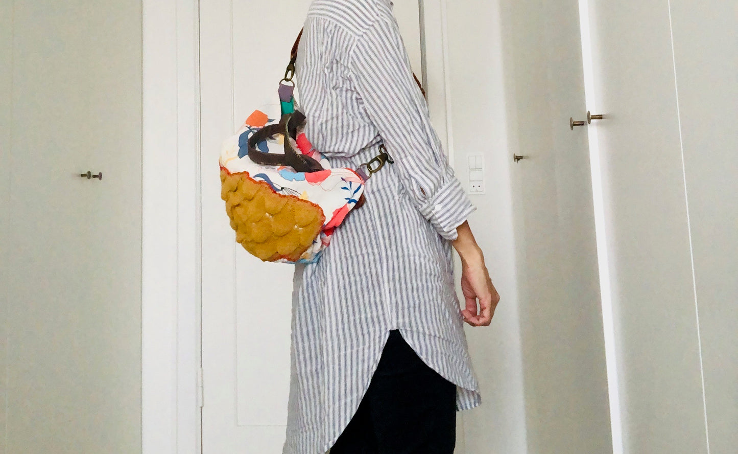 Bag 手縫いのバッグ 布製 トートバッグ スローファッション ハンドメイド 2215