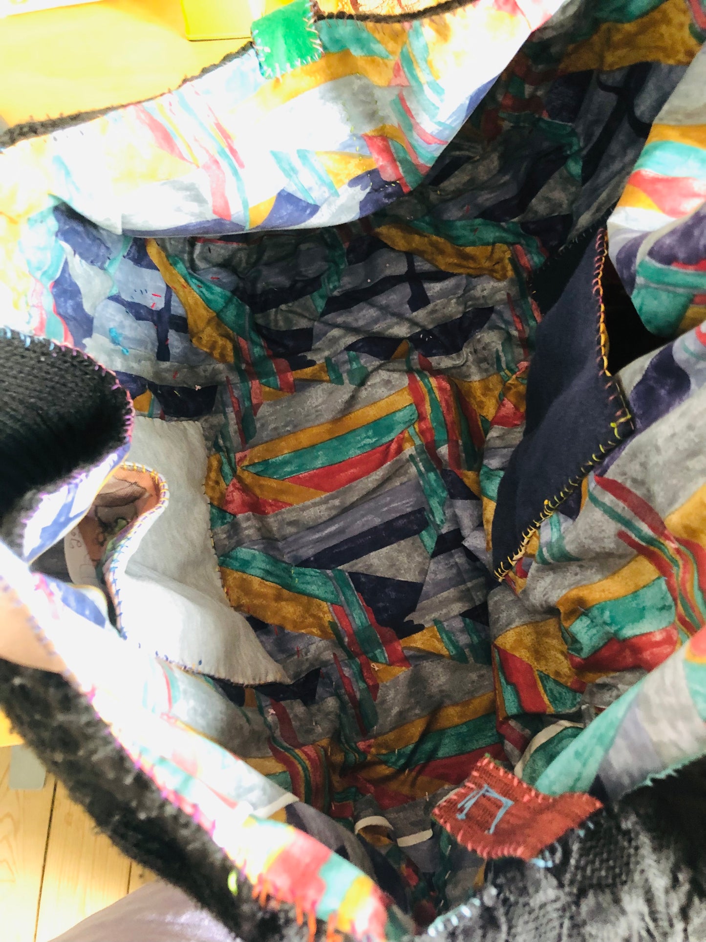 Bag 手縫いのバッグ 布製 トートバッグ スローファッション ハンドメイド 2237