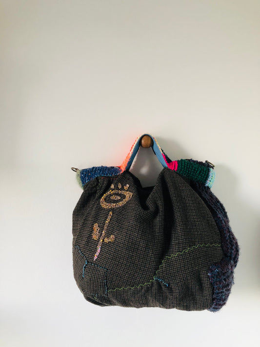 Bag Hand-sewn bag Fabric tote bag Slow fashion Handmade 2244