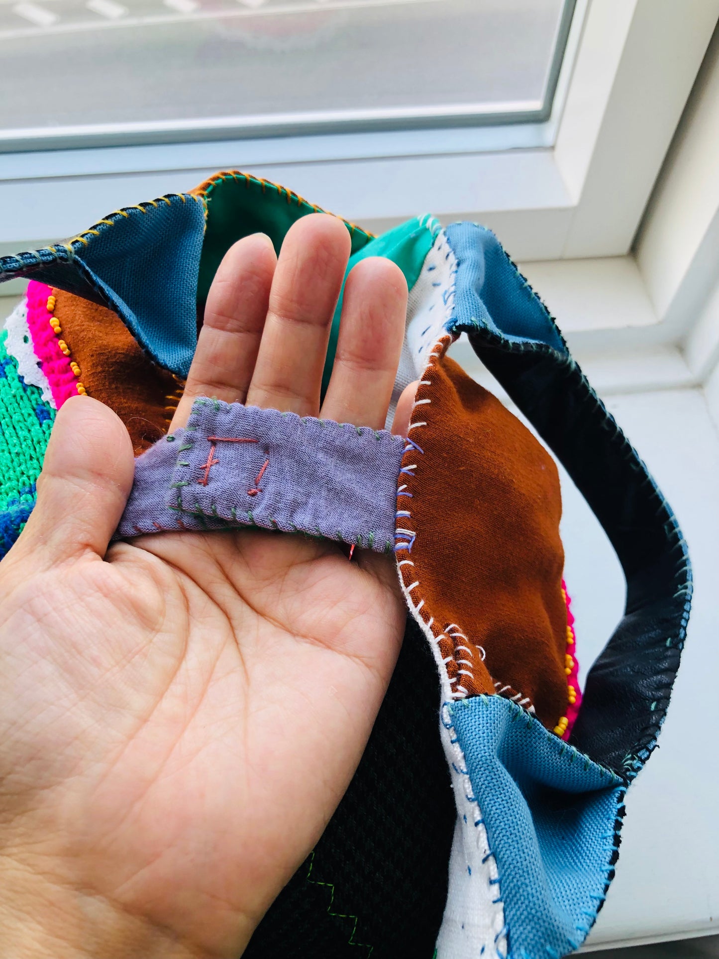 Bag Hand-sewn bag Fabric tote bag Slow fashion Handmade 2245