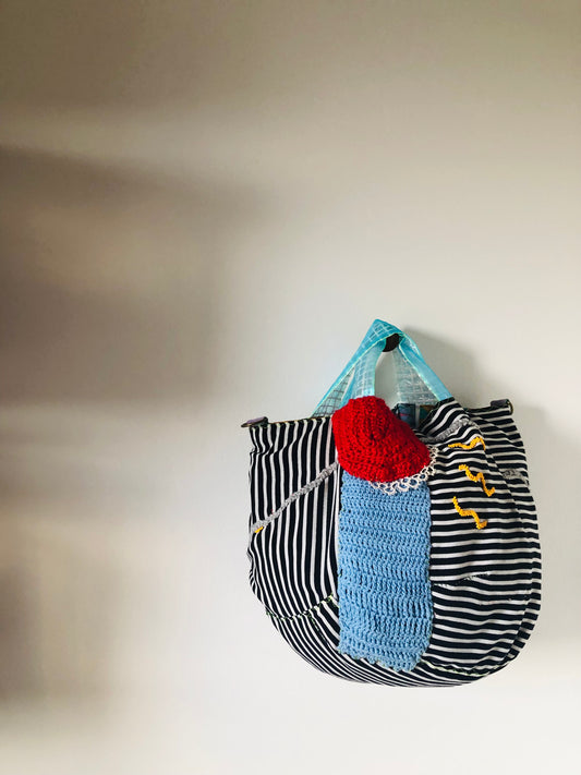 Bag 手縫いのバッグ 布製 トートバッグ スローファッション ハンドメイド 2253