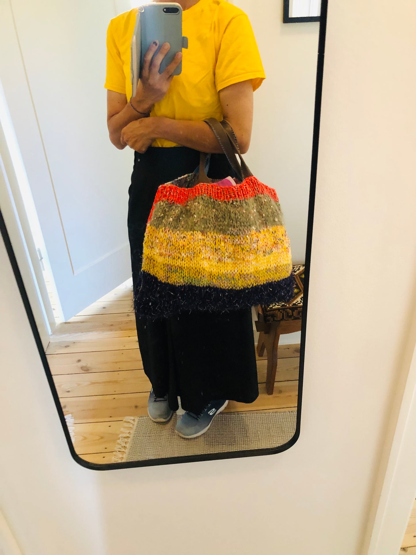 Bag Hand-sewn Fabric Tote Bag Slow Fashion Handmade 2261