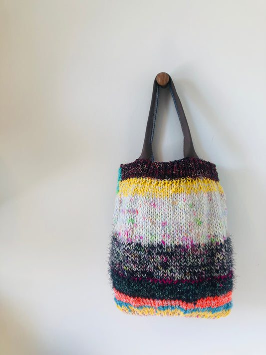 Bag 手縫いのバッグ 手編み トートバッグ スローファッション 手縫い ハンドメイド 2271