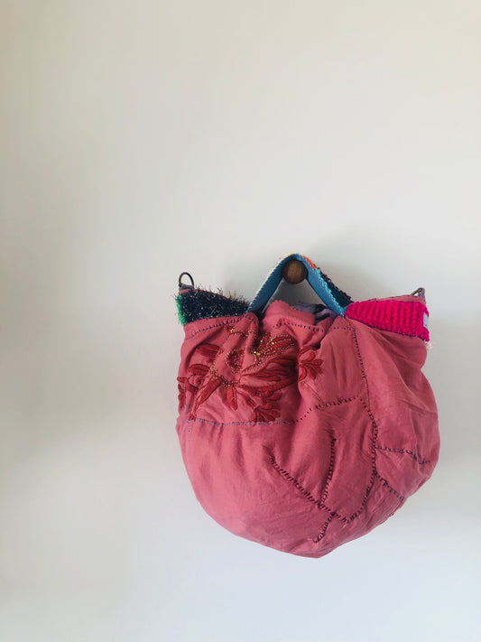 Bag 手縫いのバッグ 布製 トートバッグ スローファッション ハンドメイド 2255