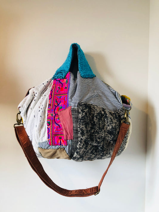 Bag 手縫いのバッグ 布製 トートバッグ スローファッション ハンドメイド 2277