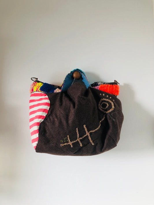 Bag 手縫いのバッグ 布製 トートバッグ スローファッション ハンドメイド 2296