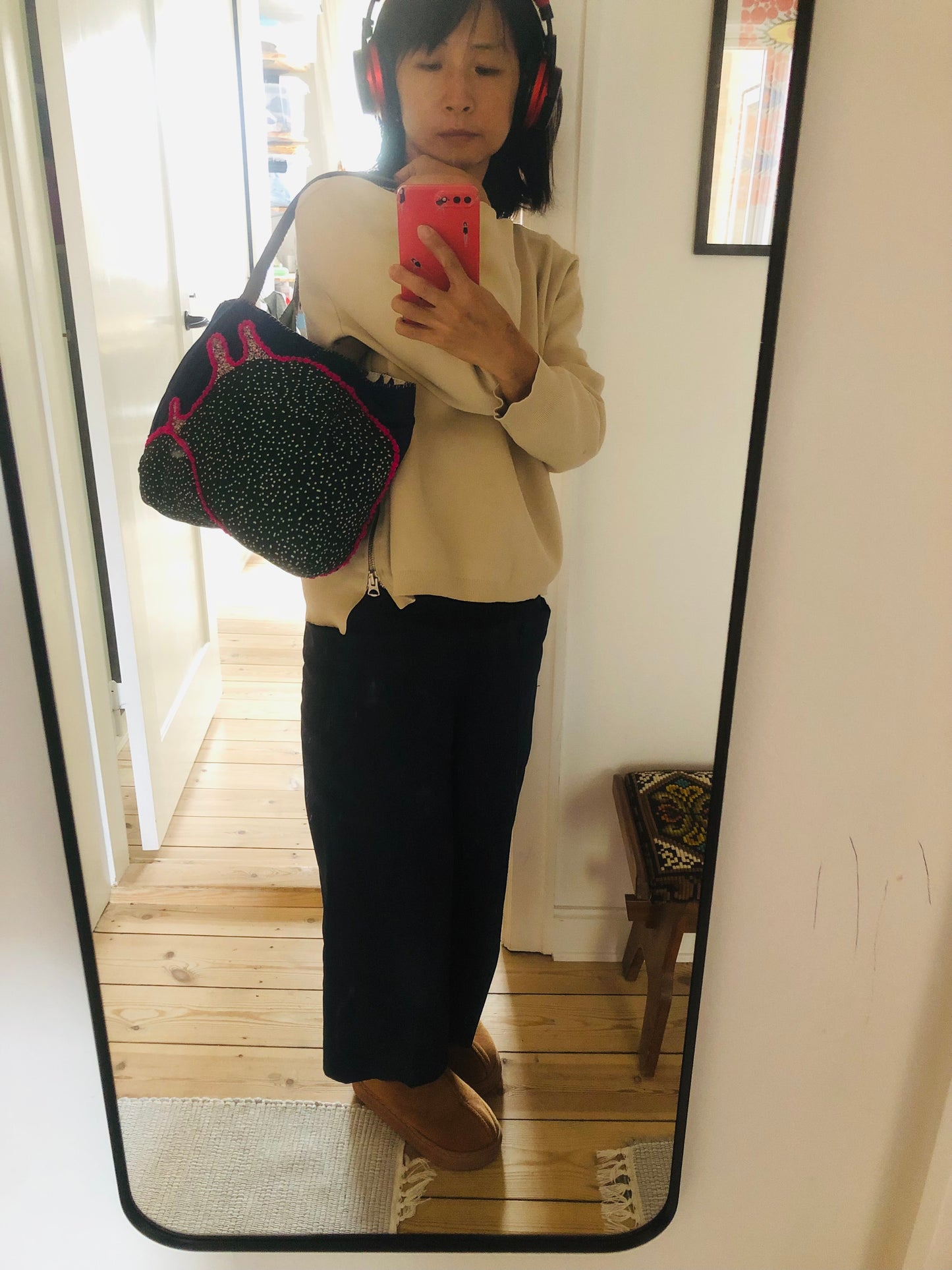 Bag Hand-sewn Yarn Tote Bag Slow Fashion Handmade 2311